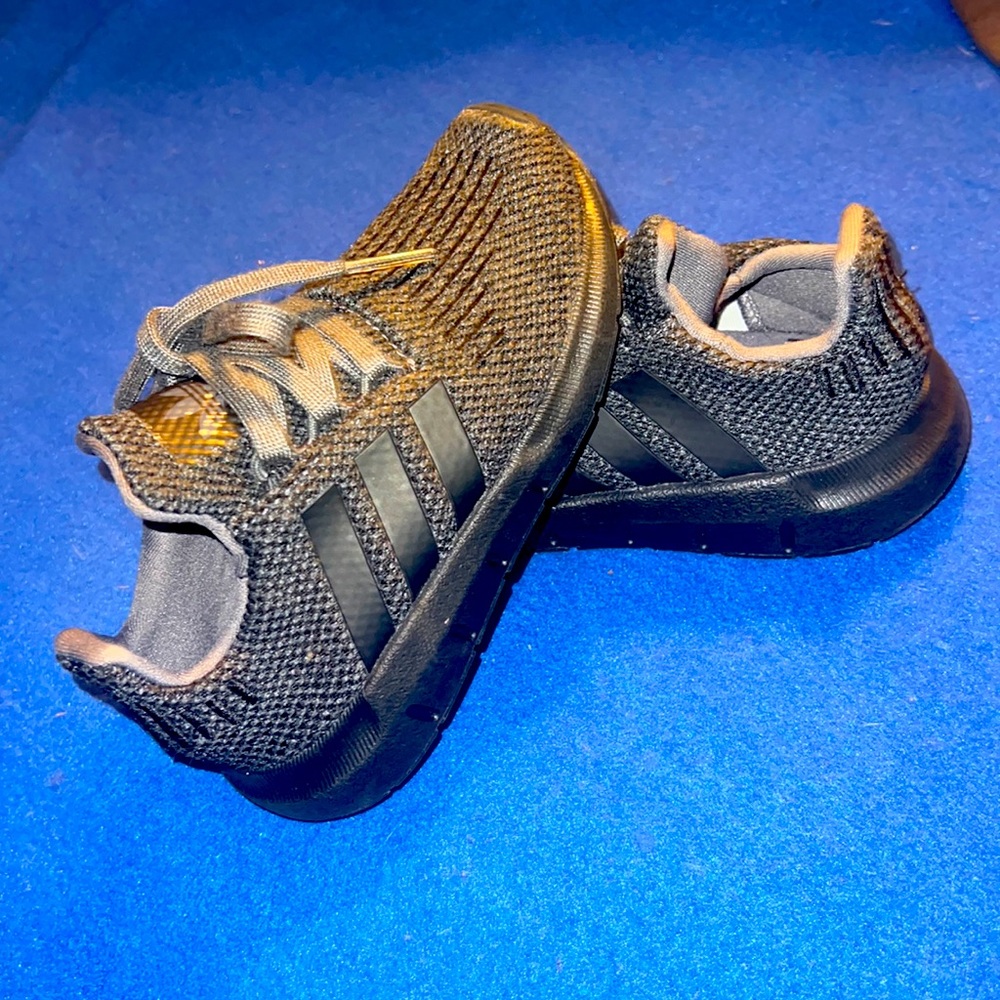 Black Adidas shoes for kids